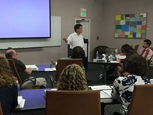 Treasurer John Chiang speaks on at the Local Governance Summer Institute at Stanford�s Institute for Research in the Social Sciences on July 27.
