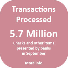 A total of 5.7 million transactions were processed in September.