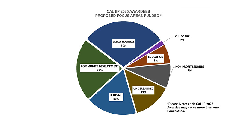 Cal IIP 2024 Awardees Proposed Focus Areas Funded pie chart