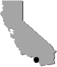 Location of Los Angeles on California map