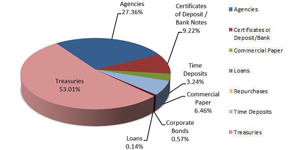 Pie chart showing PMIA portfolio composition