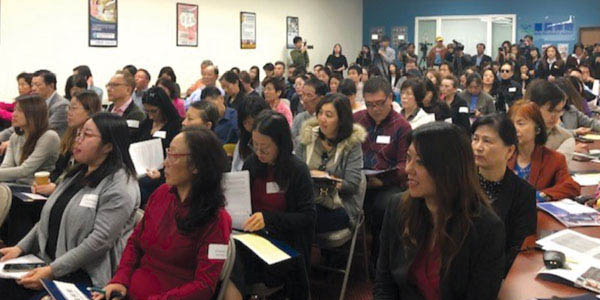 In Hacienda Heights with KCAL Insurance Agency hosting the first small business seminar to feature a simultaneous Chinese language translation.