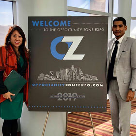 With Deputy Treasurer of Housing and Economic Development Jovan Agee, attending the Opportunity Zone Expo in Los Angeles.