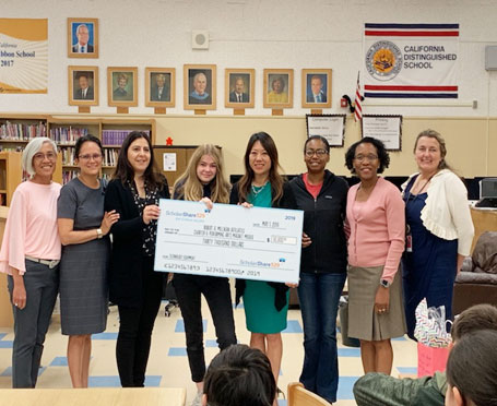 California State Treasurer Fiona Ma presented a total of $85,000 today to four schools in Southern California from the ScholarShare 529 program, the state’s 529 college investment plan.