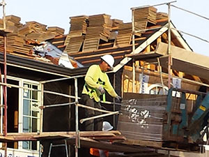 New homes are under construction in Sacramento's Pocket neighborhood.