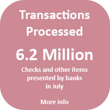 A total of 6.2 million transactions were processed in July.
