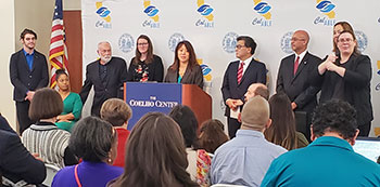 At the December launch of the CalABLE program, which now provides eligible Californians with the ability to save more money in disability-related tax-advantaged investments. At the December launch of the CalABLE program, which now provides eligible Californians with the ability to save more money in disability-related tax-advantaged investments.