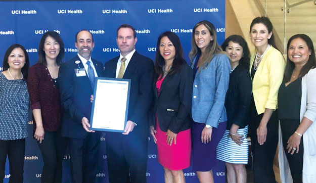 September 6. At Children’s Hospital UC Irvine where proceeds from the Children’s Hospital Program reimbursed the hospital for eligible proportional pediatric costs of constructing a 236-bed replacement hospital with a 30-bed neonatal intensive care unit, a two-story building to operate the Center for Child Health, and an electronic medical record system. The Treasurer met with Chad Lefteris, Chief Operating Officer; Dr. William C. Wilson, Chief Medical Officer; Mary Ann Pack, Interim Director of Administration and Finance; Brian O’Dea, Executive Director, Marketing and Communications; Dr. Khahn-Van Le-Bucklin, Interim Chair, Department of Pediatrics; Christopher Leo, Director, Governmental Affairs; and Meghna Patel, Assistant Director, Strategic Services. September 6. At Children’s Hospital UC Irvine where proceeds from the Children’s Hospital Program reimbursed the hospital for eligible proportional pediatric costs of constructing a 236-bed replacement hospital with a 30-bed neonatal intensive care unit, a two-story building to operate the Center for Child Health, and an electronic medical record system. The Treasurer met with Chad Lefteris, Chief Operating Officer; Dr. William C. Wilson, Chief Medical Officer; Mary Ann Pack, Interim Director of Administration and Finance; Brian O’Dea, Executive Director, Marketing and Communications; Dr. Khahn-Van Le-Bucklin, Interim Chair, Department of Pediatrics; Christopher Leo, Director, Governmental Affairs; and Meghna Patel, Assistant Director, Strategic Services.