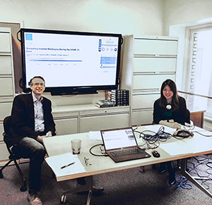 CDIAC Executive Director Robert Berry and Treasurer Ma about to start their “Navigating Investor Disclosures During the COVID-19 Crisis” webinar. CDIAC Executive Director Robert Berry and Treasurer Ma about to start their “Navigating Investor Disclosures During the COVID-19 Crisis” webinar.
