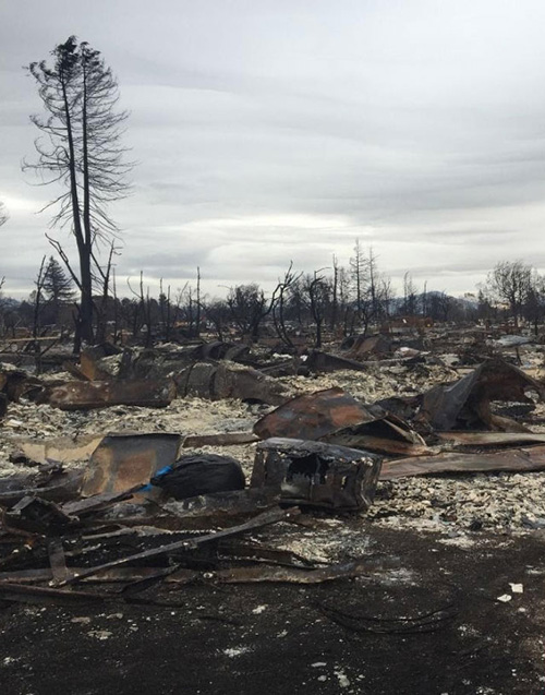 Santa Rosa’s Coffey Park neighborhood following the Tubbs Fire