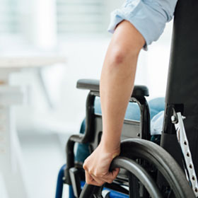 person in a wheel chair calable
